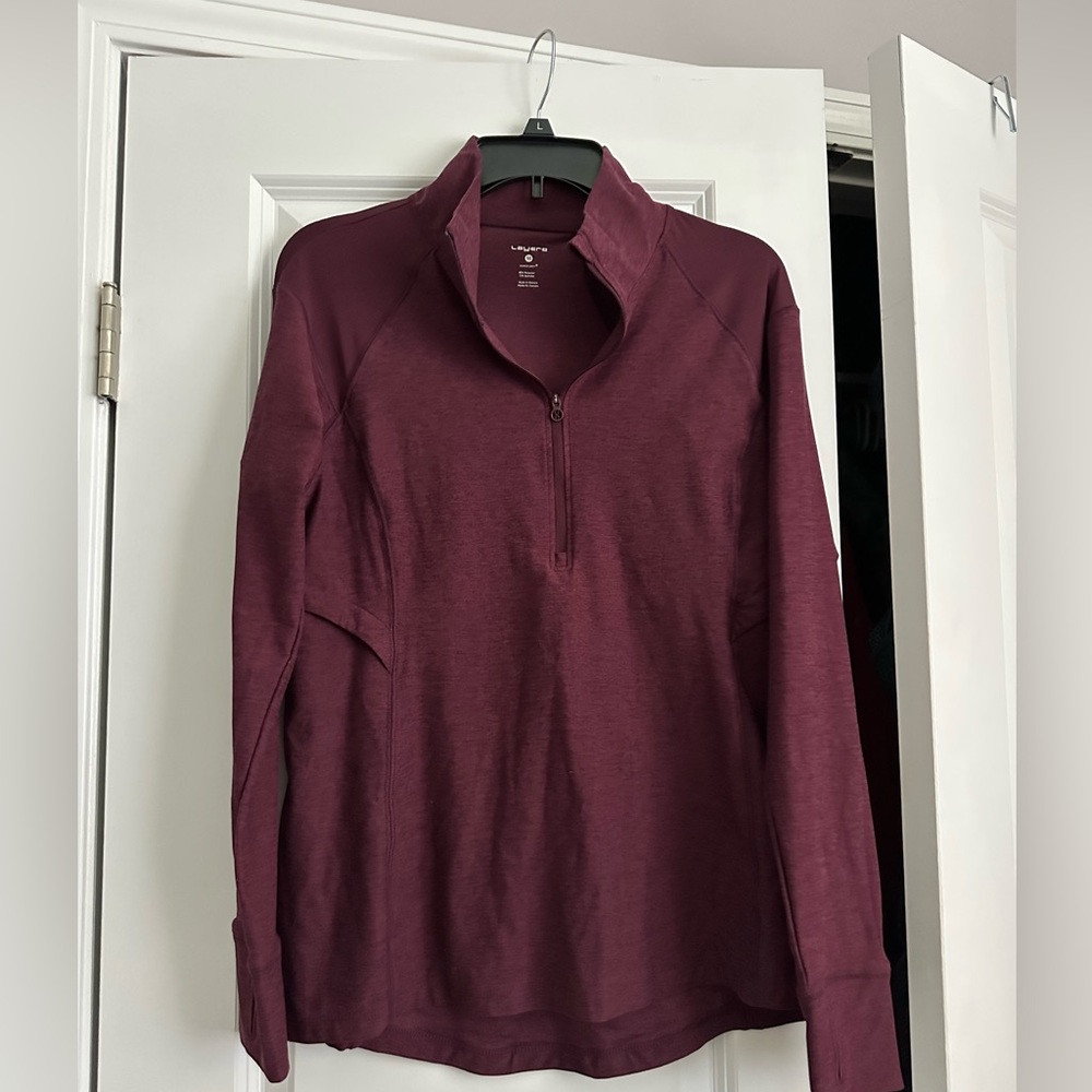 Burgundy quarter zip pullover